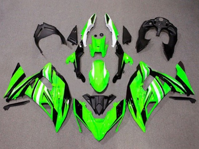 2017-2019 Kawasaki Ninja 650 EX650 Motorcycle Fairings - Green White Black Stripe Canada Websites
