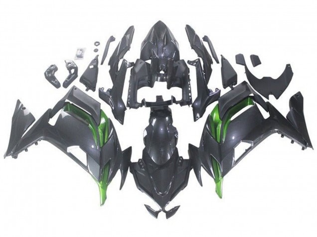 2020-2025 Kawasaki Ninja 650 EX650 Motorcycle Fairings - Faux Carbon Fiber Green Canada Websites