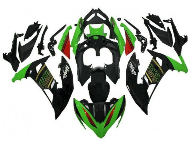2020-2025 Kawasaki Ninja 650 EX650 Motorcycle Fairing - Green Black Red Honeycomb Canada Websites