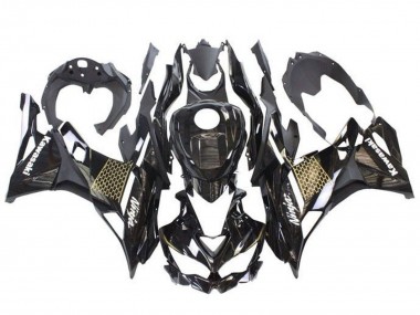 2019-2025 Kawasaki ZX25R ZX-25R Motorcycle Fairings - Glossy Black Gold White Honeycomb Canada Websites
