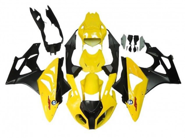 2009-2014 BMW S1000RR Motorcycle Fairings - Yellow Matte Black Canada Websites