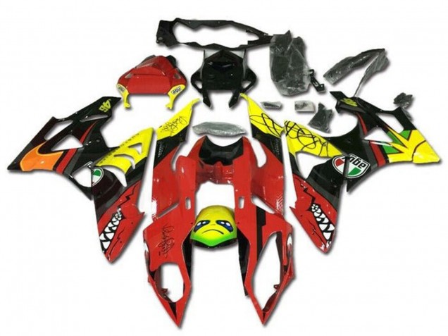 2009-2014 BMW S1000RR Motorcycle Fairings - Yellow Red Black Shark Canada Websites