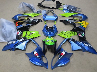 2009-2014 BMW S1000RR Motorcycle Fairings - Blue Green Black Shark Canada Websites
