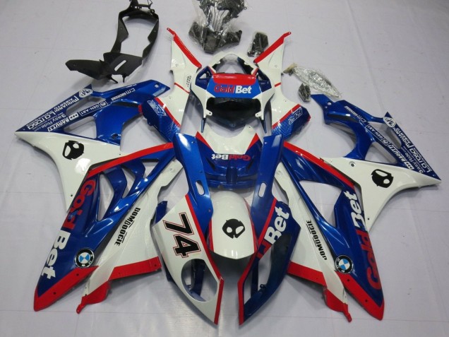 2009-2014 BMW S1000RR Motorcycle Fairings - White Red Blue GoldBet Canada Websites