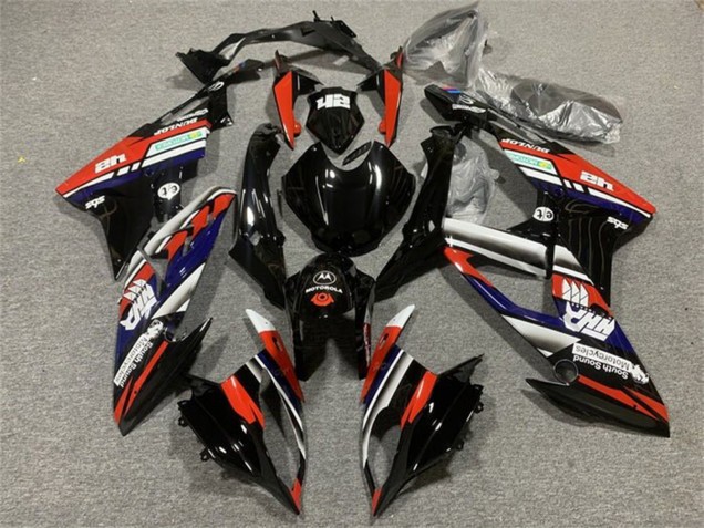 2015-2016 BMW S1000RR Motorcycle Fairings - White Red Blue Glossy Black Stripe Canada Websites