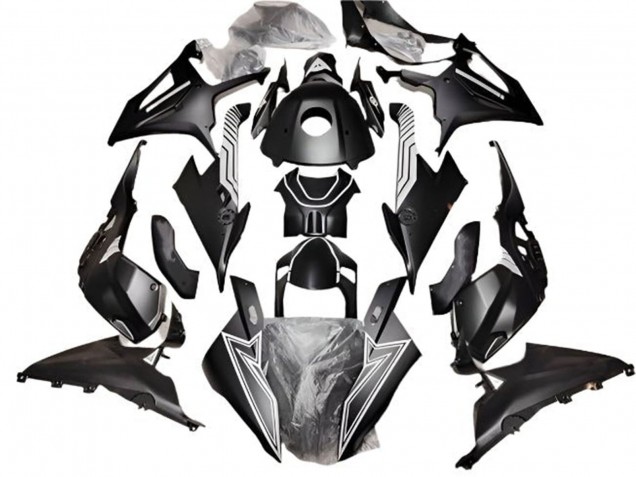 2019-2022 BMW S1000RR Motorcycle Fairings - Matte Black White Lines Canada Websites