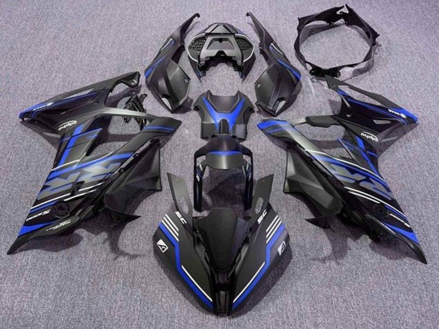 2019-2022 BMW S1000RR Motorcycle Fairings - Matte Black Blue White Stripe Canada Websites