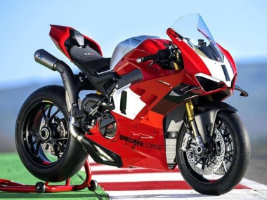 2022-2024 Ducati Panigale V4 V4S Motorcycle Fairings - Silver White Red Corse Canada Websites