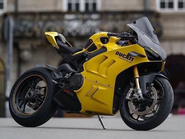 2022-2024 Ducati Panigale V4 V4S Motorcycle Fairings - Yellow Black Canada Websites
