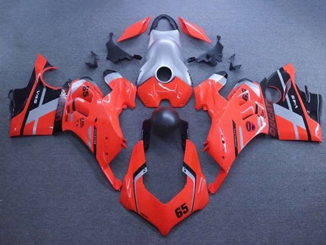 2020-2021 Ducati Panigale V4 V4S Motorcycle Fairings - Silver Red Matte Black Stripe 65 Canada Websites