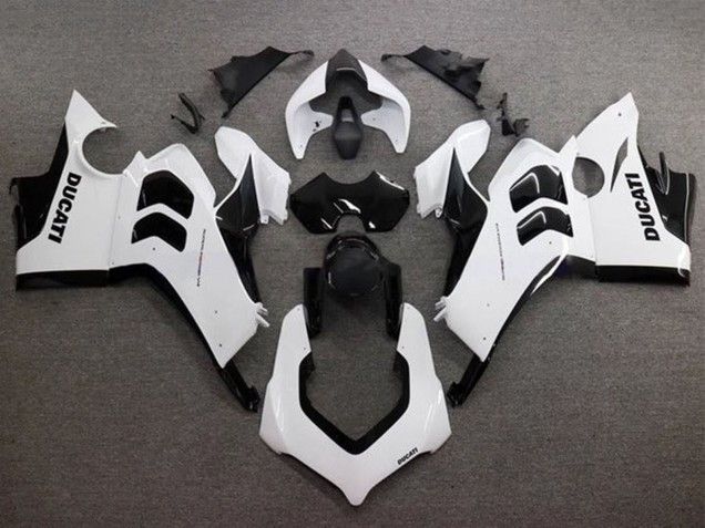 2020-2021 Ducati Panigale V4 V4S Motorcycle Fairings - Glossy White Glossy Black Canada Websites