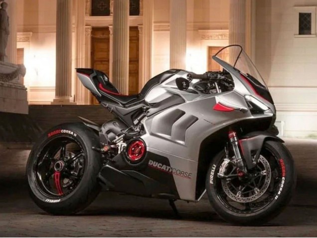 2020-2021 Ducati Panigale V4 V4S Motorcycle Fairings - Silver Red Black Canada Websites