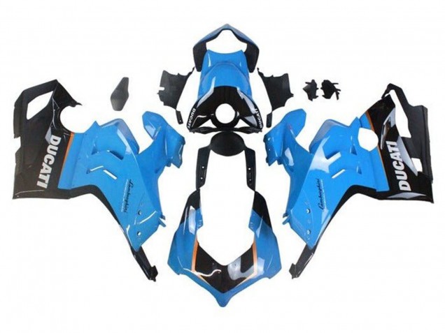 2020-2021 Ducati Panigale V4 V4S Motorcycle Fairings - Light Blue Orange Glossy Black Canada Websites