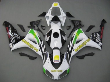 2006-2007 Honda CBR1000RR Motorcycle Fairings - White Green Yellow Glossy Black Hannspree Canada Websites