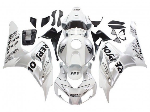 2006-2007 Honda CBR1000RR Motorcycle Fairings - White Silver Black Repsol Canada Websites