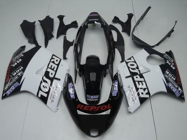 1996-2007 Honda CBR1100XX Blackbird Motorcycle Fairings - Glossy Black White Red Repsol Canada Websites