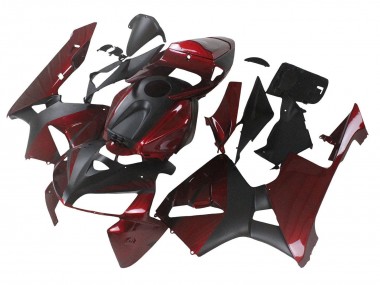 2005-2006 Honda CBR600RR Motorcycle Fairings - Maroon Red Matte Black Canada Websites