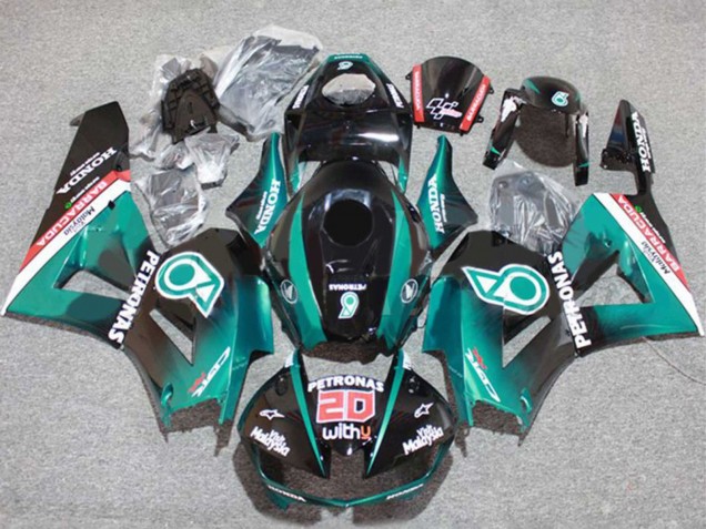 2013-2023 Honda CBR600RR Motorcycle Fairings - Teal Blue Glossy Black Petronas 20 Canada Websites