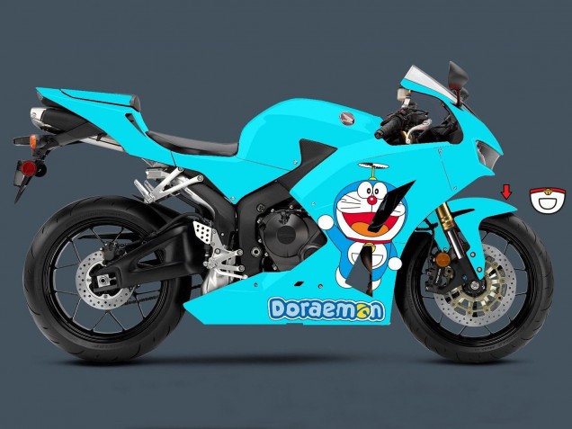 2013-2023 Honda CBR600RR Motorcycle Fairings - Light Blue Doraemon Canada Websites