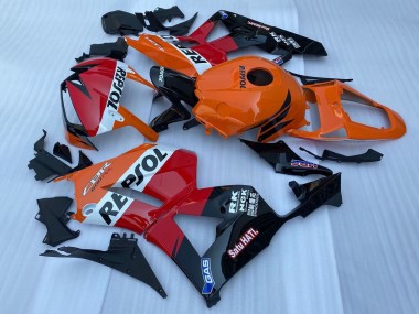 2013-2023 Honda CBR600RR Motorcycle Fairing - Orange White Red Glossy Black Repsol Canada Websites