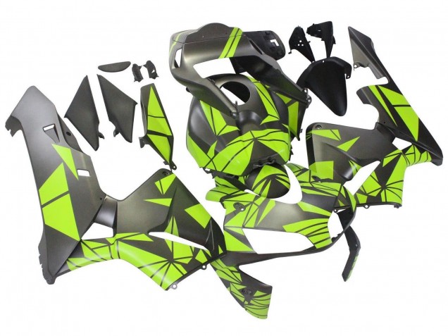 2003-2004 Honda CBR600RR Motorcycle Fairings - Neon Yellow Matte Grey Canada Websites