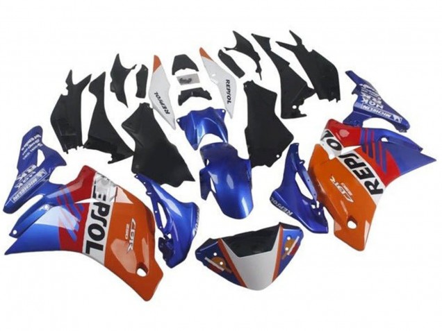 2011-2015 Honda CBR250RR Motorcycle Fairings - Orange White Red Blue Repsol Canada Websites