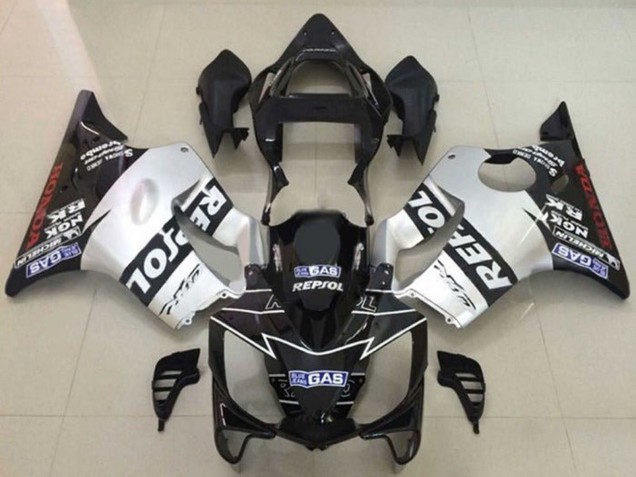 2001-2003 Honda CBR600 F4i Motorcycle Fairings - Silver Glossy Black Repsol Canada Websites
