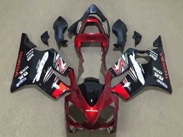 2001-2003 Honda CBR600 F4i Motorcycle Fairings - Candy Red Glossy Black Canada Websites