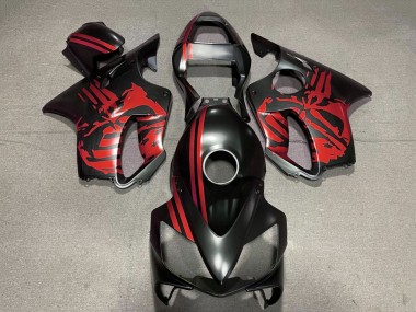 2001-2003 Honda CBR600 F4i Motorcycle Fairings - Red Matte Black Skull Canada Websites