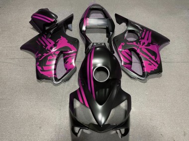 2001-2003 Honda CBR600 F4i Motorcycle Fairings - Pink Matte Black Skull Canada Websites