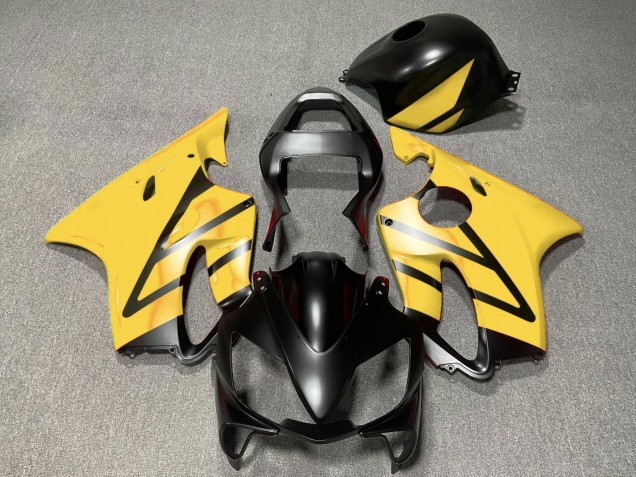 2001-2003 Honda CBR600 F4i Motorcycle Fairings - Yellow Matte Black Canada Websites