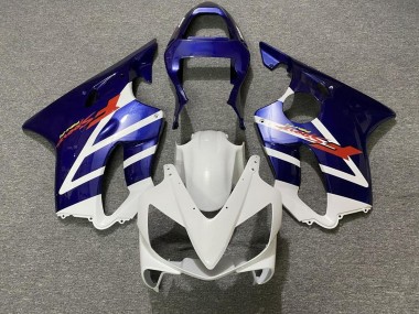 2001-2003 Honda CBR600 F4i Motorcycle Fairings - White Blue Stripe Canada Websites