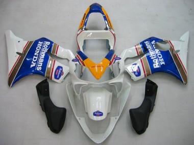 2001-2003 Honda CBR600 F4i Motorcycle Fairings - Yellow White Blue Rothmans Canada Websites