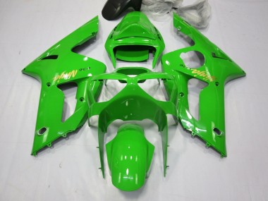 2003-2004 Kawasaki ZX6R Motorcycle Fairings - Green Gold Decal Canada Websites