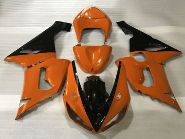 2005-2006 Kawasaki ZX6R Motorcycle Fairings - Orange Black Canada Websites