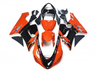 2005-2006 Kawasaki ZX6R Motorcycle Fairings - Orange Black Elf Canada Websites