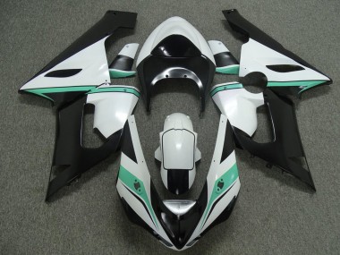 2005-2006 Kawasaki ZX6R Motorcycle Fairings - White Black Green Canada Websites