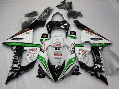 2005-2006 Kawasaki ZX6R Motorcycle Fairings - White Black Green Red Rizoma Playboy Canada Websites