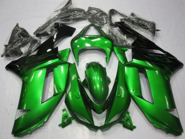 2007-2008 Kawasaki ZX6R Motorcycle Fairings - Green Black Canada Websites