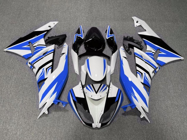 2007-2008 Kawasaki ZX6R Motorcycle Fairings - White Blue Black Canada Websites