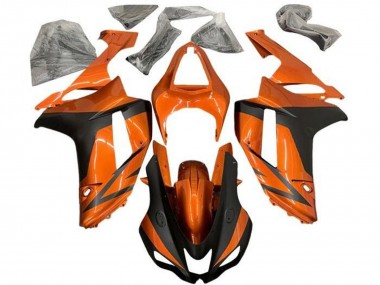 2007-2008 Kawasaki ZX6R Motorcycle Fairings - Orange Matte Black Canada Websites