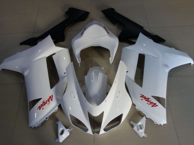 2007-2008 Kawasaki ZX6R Motorcycle Fairings - White Red Canada Websites