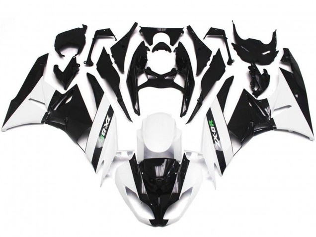 2009-2012 Kawasaki ZX6R Motorcycle Fairings - White Glossy Black Canada Websites