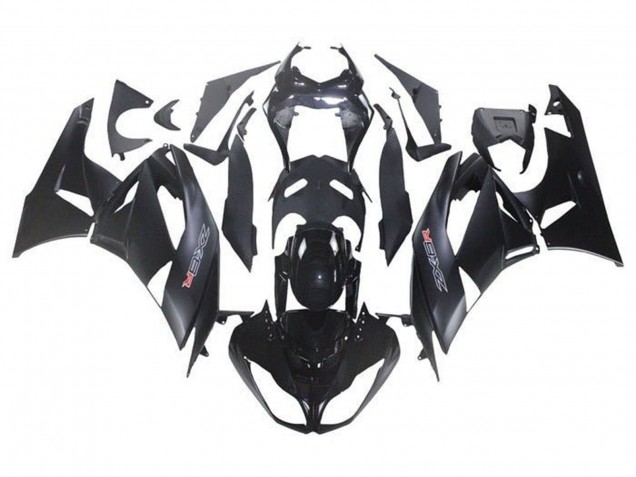 2009-2012 Kawasaki ZX6R Motorcycle Fairing Kits - Glossy Black Matte Black Canada Websites