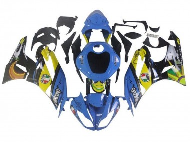 2009-2012 Kawasaki ZX6R Motorcycle Fairings - Blue Yellow Shark Canada Websites