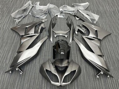 2009-2012 Kawasaki ZX6R Motorcycle Fairings - Matte Silver Black Canada Websites