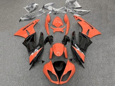 2009-2012 Kawasaki ZX6R Motorcycle Fairing - Orange Glossy Black Canada Websites