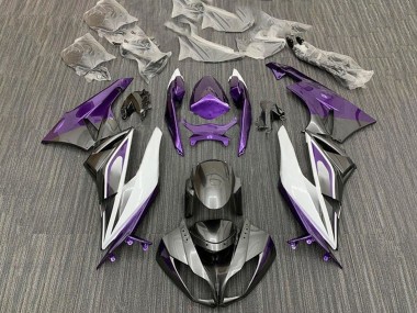 2009-2012 Kawasaki ZX6R Motorcycle Fairings - Purple White Silver Black Canada Websites