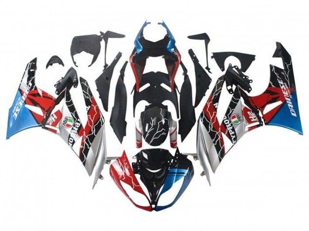 2009-2012 Kawasaki ZX6R Motorcycle Fairings - Blue Red Glossy Black Silver Canada Websites