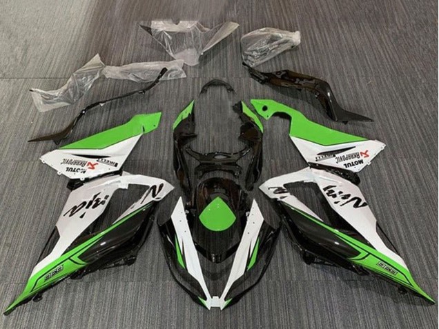 2013-2018 Kawasaki ZX6R Motorcycle Fairings - Green White Black Canada Websites